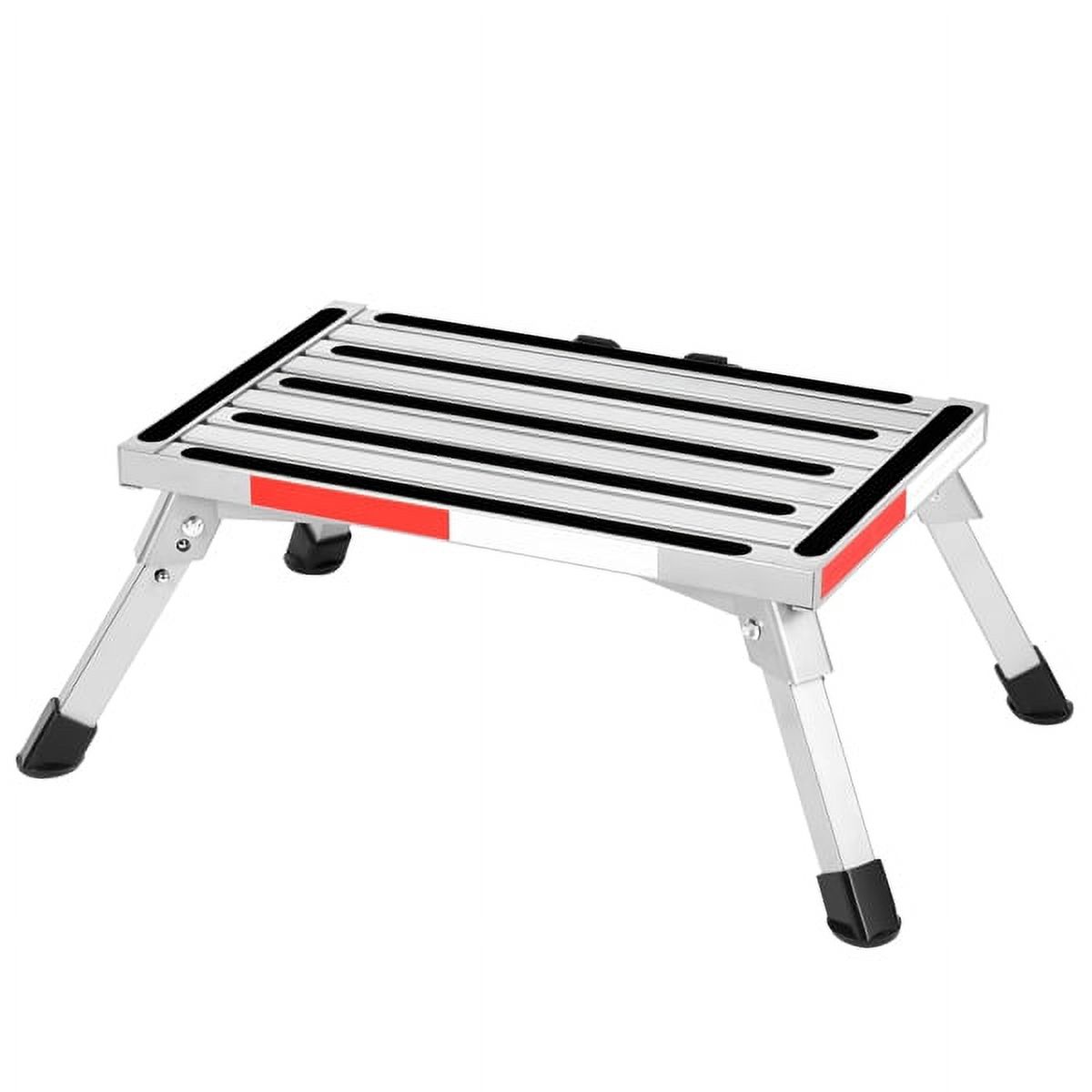 Portable Folding Aluminum Platform Step Stool RV Ladder