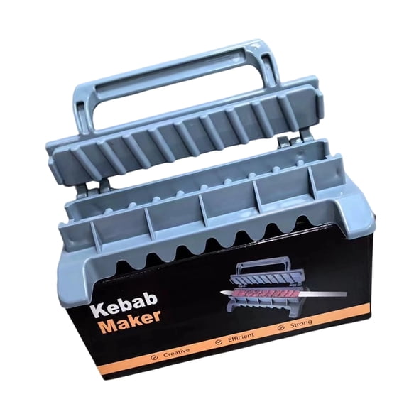 Portable Folding Barbecue Skewer Maker Plastic Kebab Maker Mold Barbecue Device Manual Kebab Making Tool