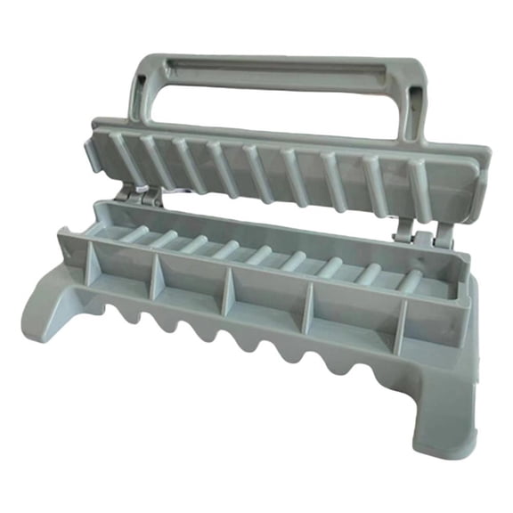 Portable Folding Barbecue Tool for Mold Skewer Outdoor Grilling with Reusable Kebab Maker in Grey