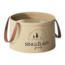 Portable Folding Basin | Hand-Carry Travel Laundry Bucket | Foldable Waterproof PVC for Washing & Ice | Sturdy Handle | Space-Saving Outdoor Use | Individually Packaged