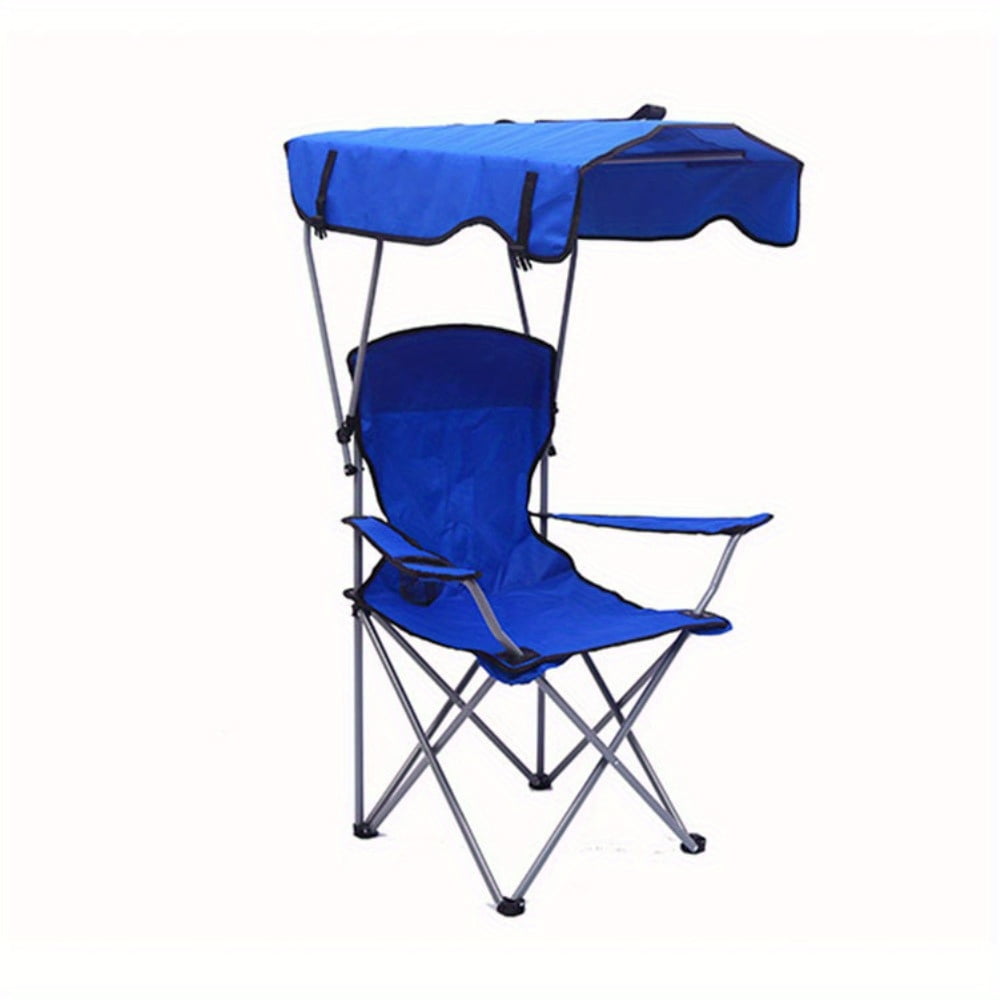 Portable Beach Chair with Sun Shade Canopy, Royal - Walmart.com