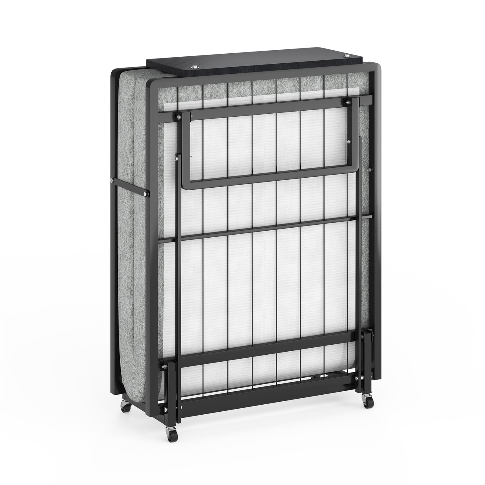 Portable Folding Bed With High Density Foam Mattress 4 Smoothrolling