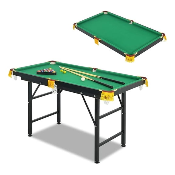 Portable Folding Billiards Pool Game Table with Cues and Balls, 47 Inch