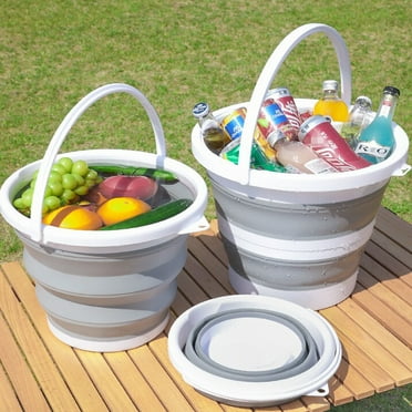 Portable Folding Bucket Outdoor Fishing Bucket Large Car Travel Car Wash Bucket Student Dormitory Lifting Bucket Round Bucket