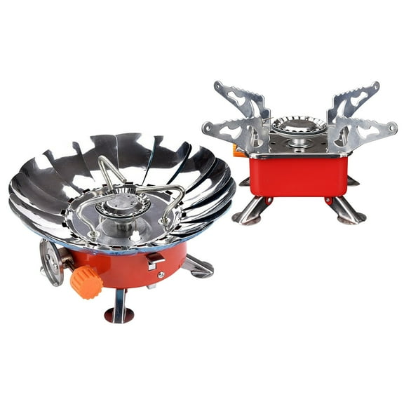 Portable Folding Butane Stove | Compact Ultralight Design for Camping Hiking Picnics | Durable Stable Construction | Easy Fold Mechanism | Consistent Powerful Heat | Flameout Protection | 1 Pack