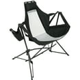 thumbnail image 1 of Portable Folding Camping Chair, Adjustable Back Recliner With Construction And Comfortable Seat, For Outdoor Garden, Black Rocking Chair Strong Structure Pillow, Camping, Patio,, 1 of 6