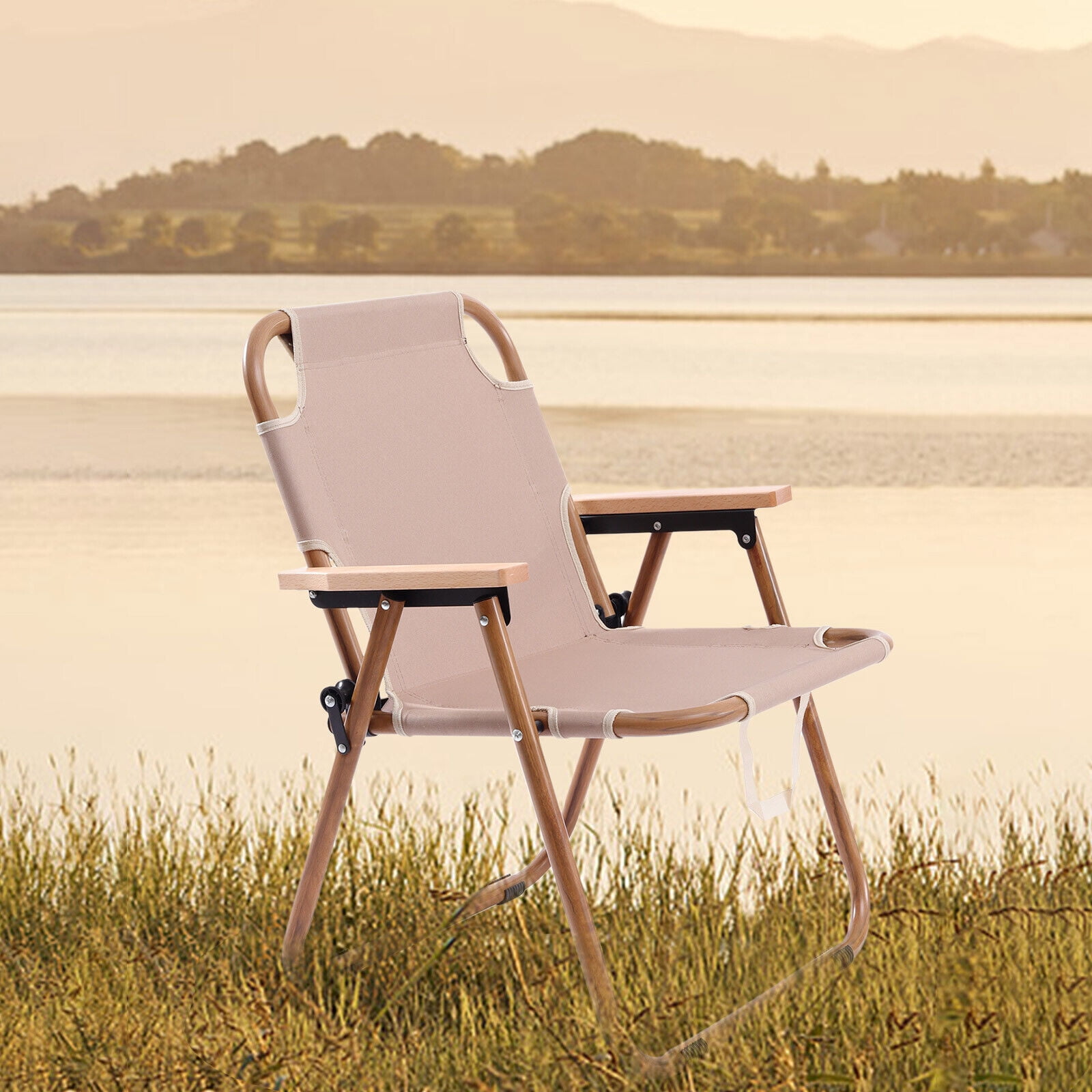 Portable Folding Camping Chair Beach Chair for Patio Lawn Lounge ...