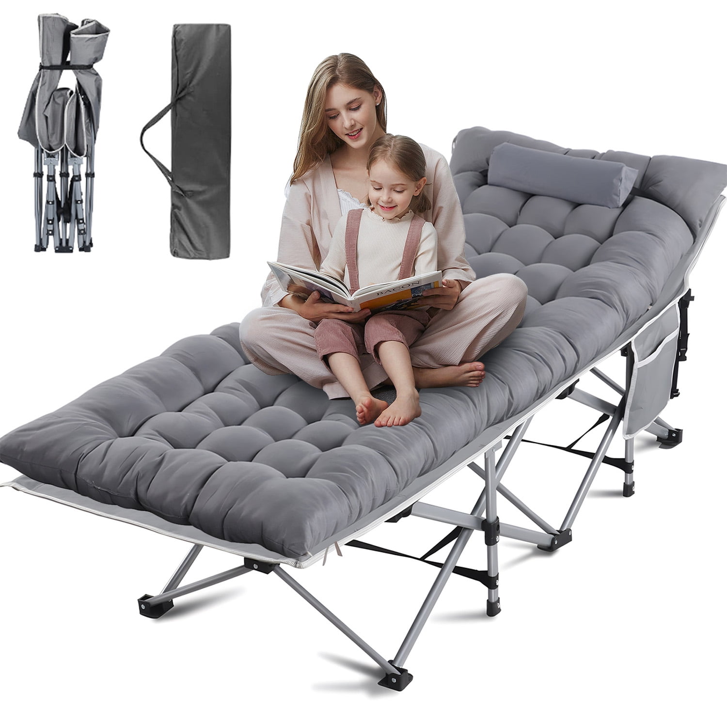 Musment Folding Camping Cot with Pillow