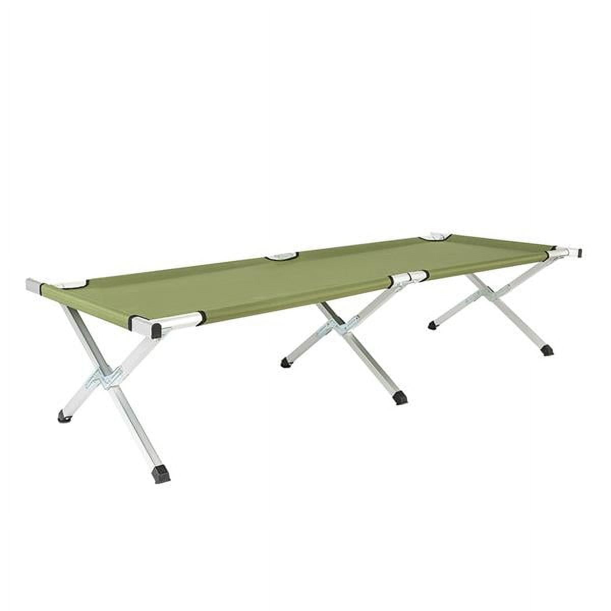 Portable Folding Camping Cot Lightweight Aluminum & Oxford Material With Carrying Bag For Outdoor Camping
