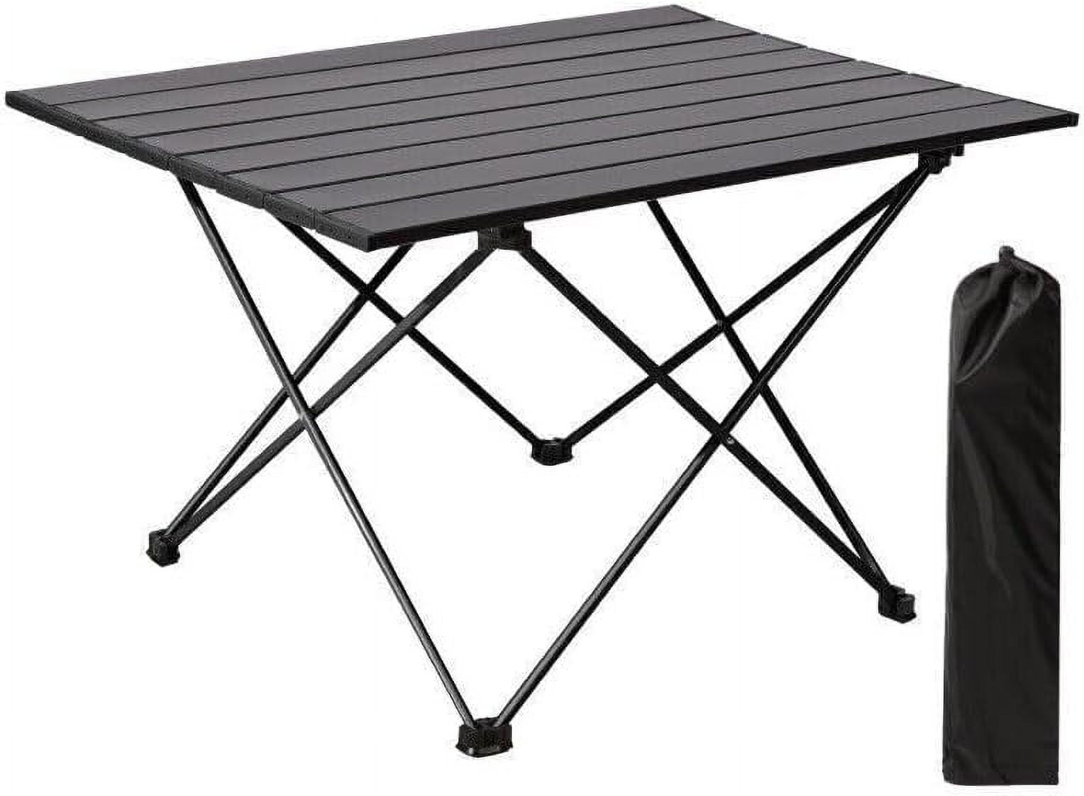 Portable Folding Camping Table Plastic Picnic Party Camp Dining Black in/Outdoor