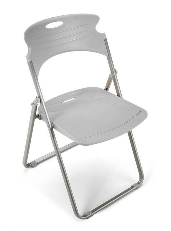 Portable Folding Chair w Plastic Seat & Back - Set of 4 (Caramel)