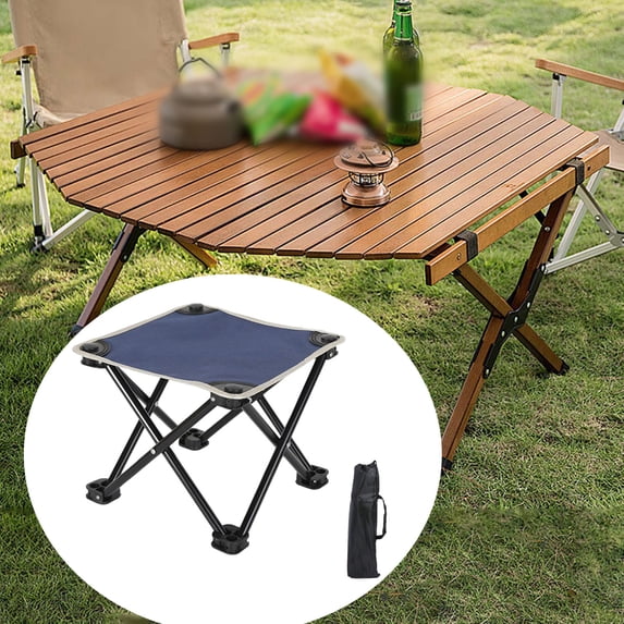 Portable Folding Chair with Backrest Lightweight Compact Design Sturdy Frame for Outdoor Camping Beach Travel and Indoor Events