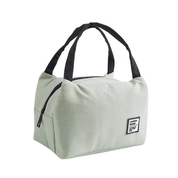 Portable Folding Clearance Sale! Nomeni for Women Kids Men Insulated Canvas Box Tote Bag Thermal Cooler Food Lunch Bags, 1* Lunch Bag Promotion Sale White