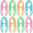 thumbnail image 1 of Portable Folding Clothes Hangers with Clips, Travel Hangers, Lightweight, Durable, Compact Foldable Drying Rack for Shirts, Dresses, Coats, Pants, Towels, Baby Clothes, Pack of 12, Multicolor, 1 of 4