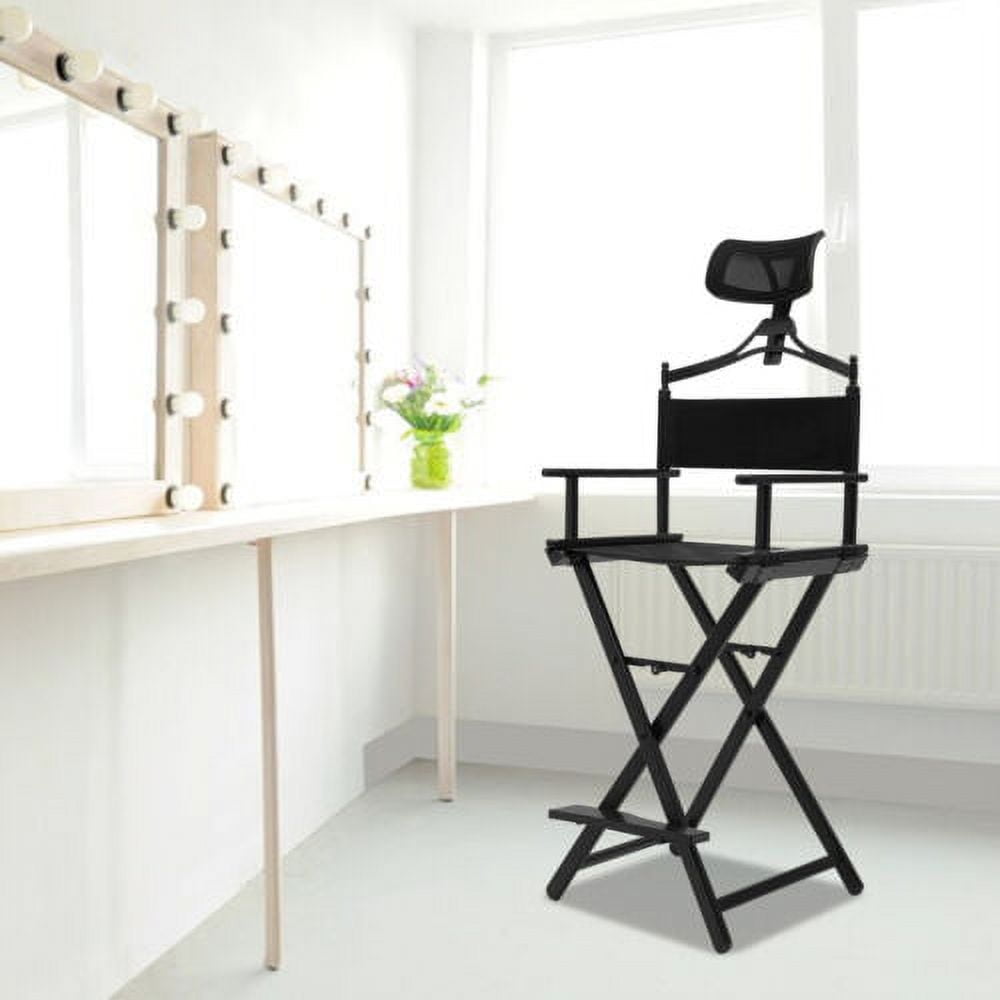 Portable Folding Directors Chair Makeup Artist Chair with Headrest Aluminum Walmart