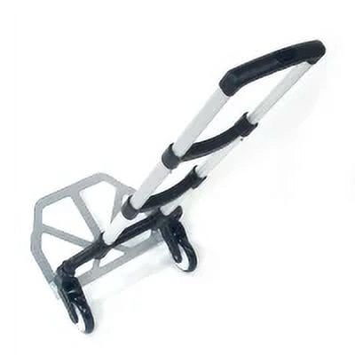 Portable Folding Hand Cart, Aluminum Hand Truck, Push Truck Trolley, Lightweight Collapsible Trolley Luggage, 165.35lbs Weight Capacity, Black