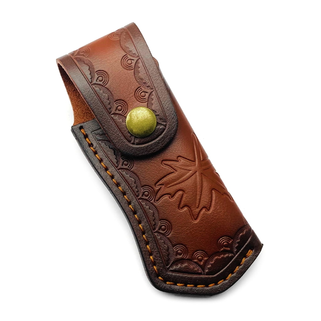 Portable Folding Knife Storage Sheath Pouches with Belt Loop Leathers Holsters Belt Pocket Knife