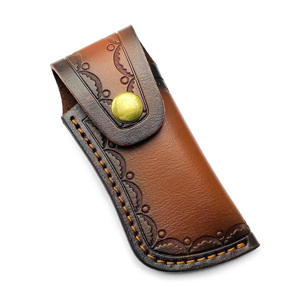 Portable Folding Knife Storage Sheath Pouches with Belt Loop Leathers Holsters Belt Pocket Knife