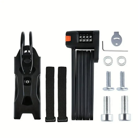 BUCKLOS Portable Mini Anti-Theft Folding Lock for Mountain Road Bikes: Waterproof, Rust-proof, and Four-Digit Combination Lock