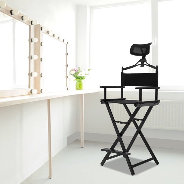 Portable Folding Makeup Artist Chair, Directors Chair Aluminum