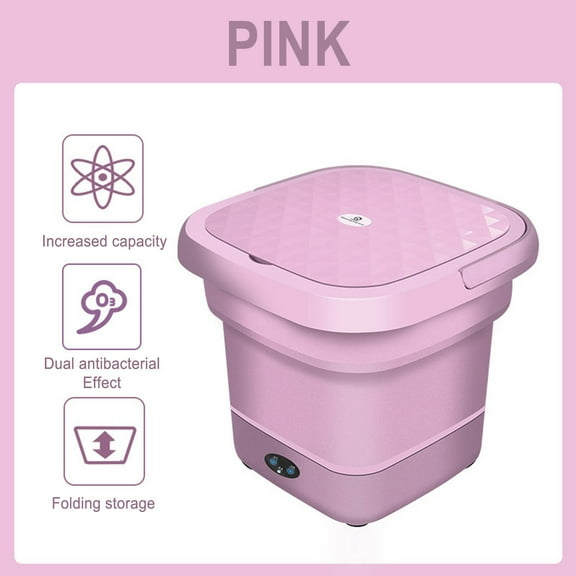 Portable Folding Mini Washing Machine | 6L Capacity USB-Powered | Compact Travel Washer for Underwear & Socks | 3-Speed Settings & Energy Efficient