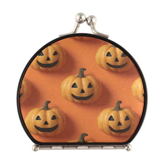 Portable Folding Mirror Compact Double Sided Travel Mirror Small Makeup Mirror Use Present for Women 3d Pumpkin