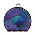 thumbnail image 1 of Portable Folding Mirror Compact Double Sided Travel Mirror Small Makeup Mirror Use Present for Women Peacock Pattern, 1 of 7