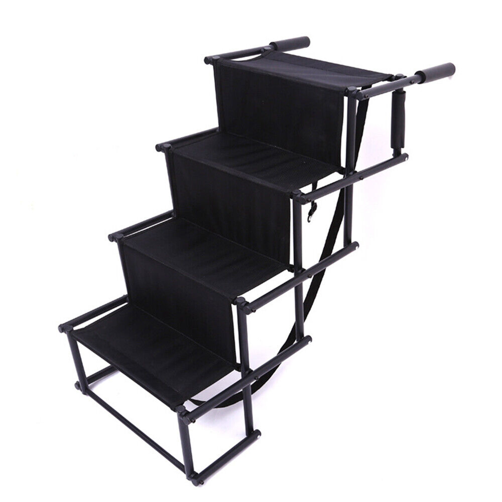 Portable Folding Pet Ramp Steps Dog Steel Ladder with Stairs for SUVs