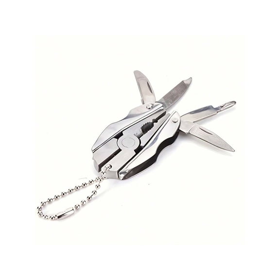 Portable Folding Pliers Mini Multi Tool 6 In 1 Stainless Steel Screwdriver Hammer And Wrench Set