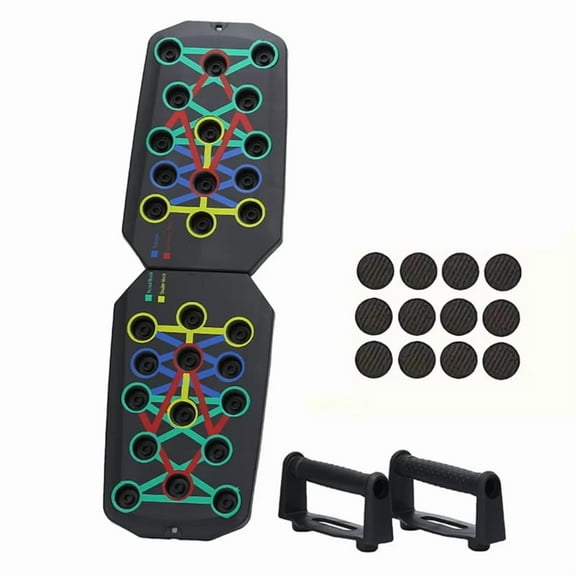 Portable Folding Push-Up Board, Multi-Functional Anti-Slip Mat with Handle, Home Fitness Exercise for Chest