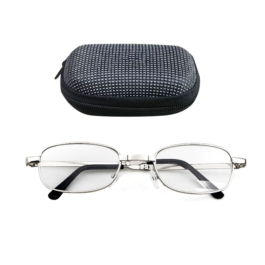 Folded steel reading glasses deals