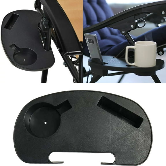 Portable Folding Recliner Chair with Detachable Tray for Outdoor Beach Camping and Hiking Comfort