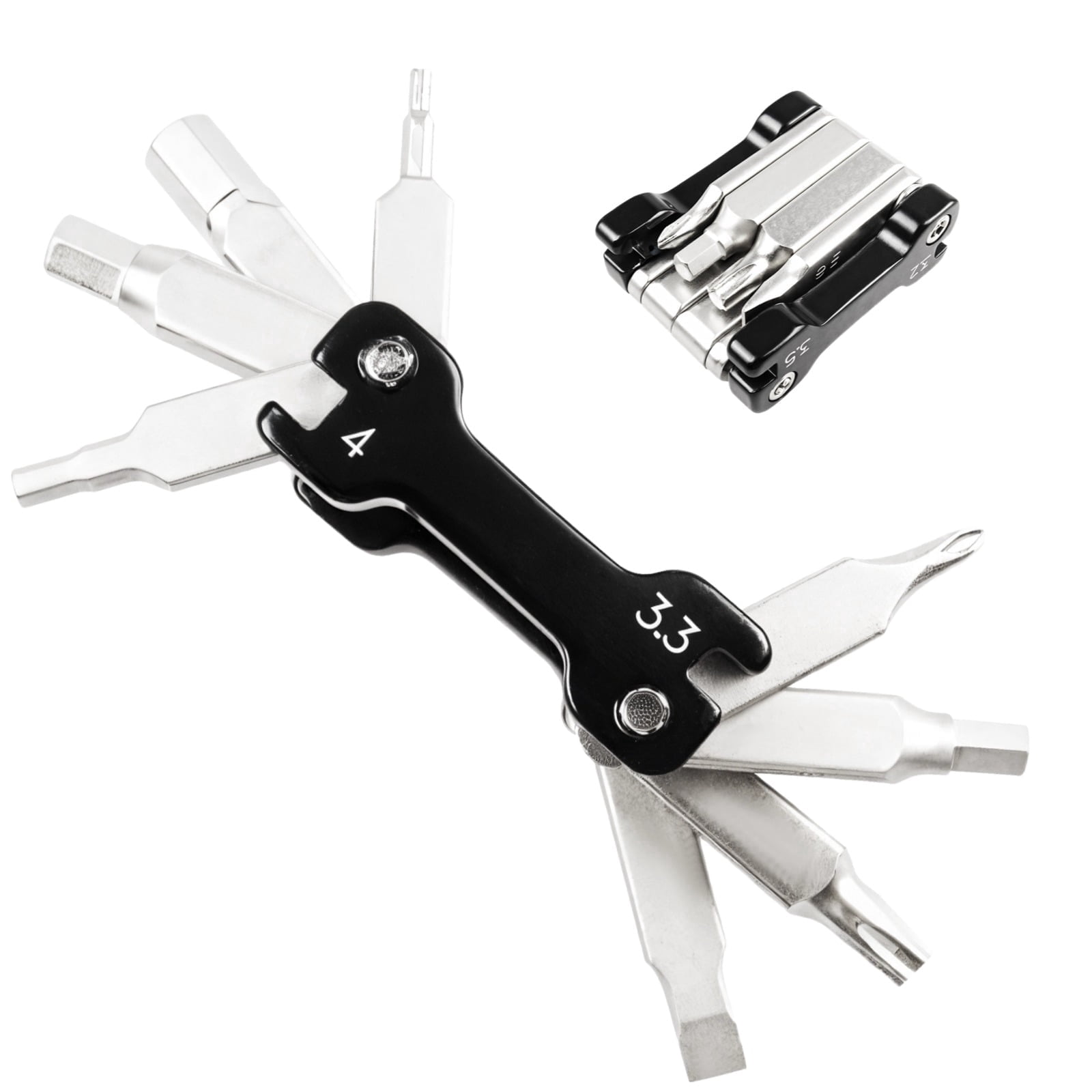 Portable Folding Screwdriver Set, 8-in-1 Multi Tool with Numbered Bits for Home Repair & DIY Projects - Compact Steel EDC Pocket Tool