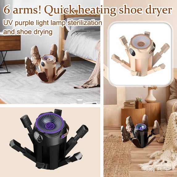 Portable Folding Shoe Dryer with Timer & Constant Temperature, Glove Dryer Fast Drying for Boots, Travel-friendly for Dorm, Home, Winter Gear, A, 1Pcs