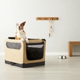 thumbnail image 1 of Portable Folding Soft Dog Crate for Cat, Dog, Rabbit, Double Door with Mesh Ventilation, Collapsible, Easy to Set Up, Large 36" x 24" x 24", 1 of 6