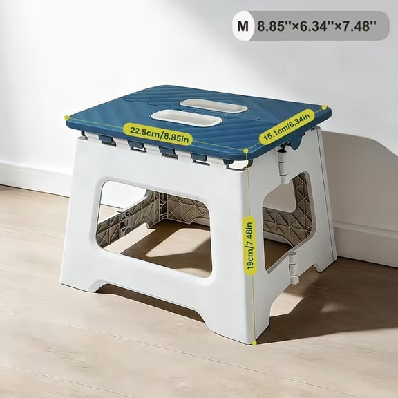 Portable Folding Stool 7.48'' Hight Sturdy Enough Collapsible Stool for Bathroom, Kitchen, Camping, Picnic