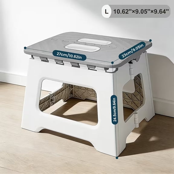 Portable Folding Stool Sturdy Enough Collapsible Stool for Bathroom, Kitchen, Camping, Picnic and other Outdoor Activities