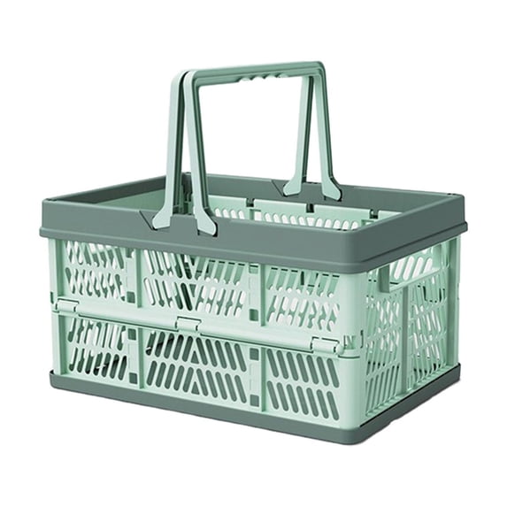 Portable Folding Storage Basket with Ventilated Design, Stackable and Eco-Friendly Multipurpose Organizer for Picnic, Shopping, Home, Office, and Travel