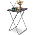 thumbnail image 1 of Portable Folding TV Tray/TV Trays Foldable Dinner Snack Trays Table, Portable Foldable Table Small Sofa Bedside Tables with Light Weight, 15 x 18.9 x 26 in(Black Marble), 1 of 6
