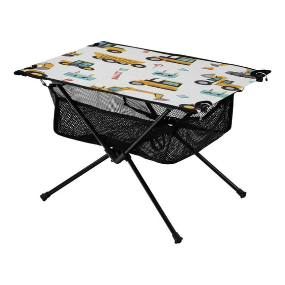 Portable Folding Table 23.6" Lightweight Oxford Fabric Camping Desk for Outdoor, Garden, Fishing Gear Construction Trucks and Excavators
