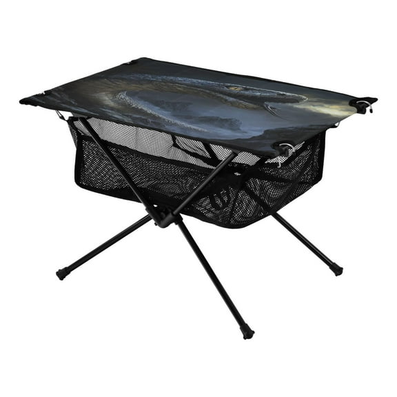 Portable Folding Table 23.6" Lightweight Oxford Fabric Camping Desk for Outdoor, Garden, Fishing Gear Giant Snake