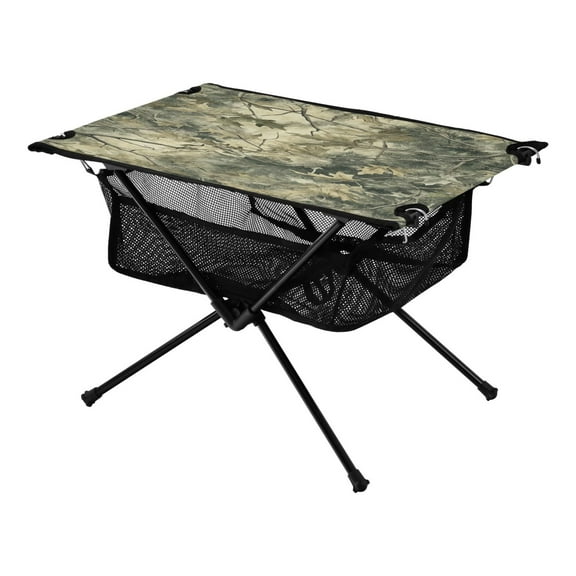 Portable Folding Table 23.6" Lightweight Oxford Fabric Camping Desk for Outdoor, Garden, Fishing Gear Green Camouflage Pattern