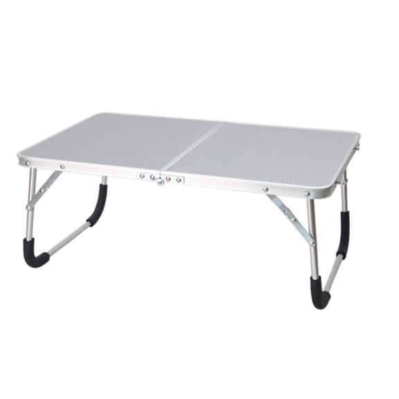 Portable Folding Table Aluminum Alloy Camping Desk Small Laptop Tray with Handle for Barbecue Beach Outdoor Indoor Bed Eating Writing