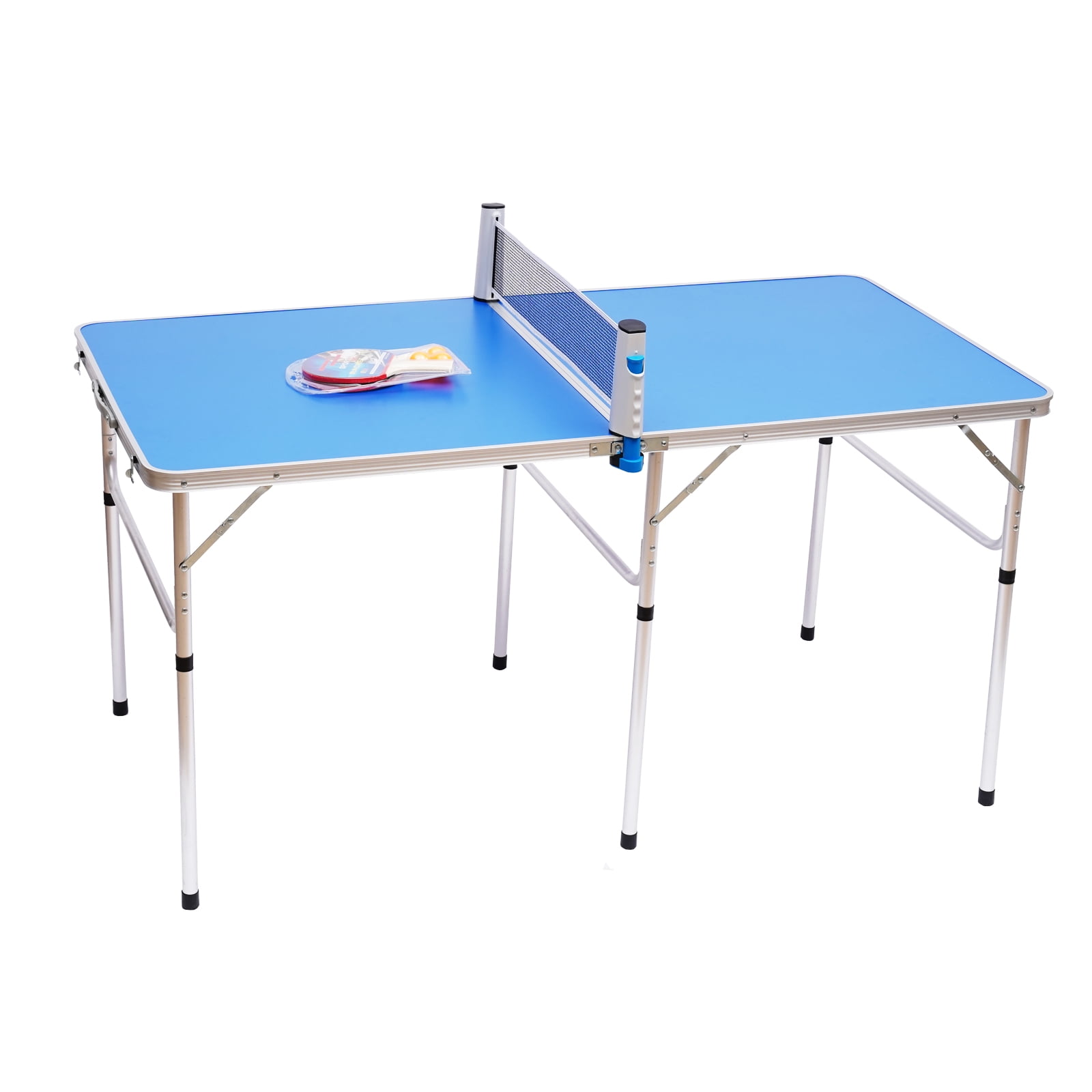 Portable Folding Table Tennis Table for Indoor/Outdoor Table Tennis Game, MidSize Ping Pong
