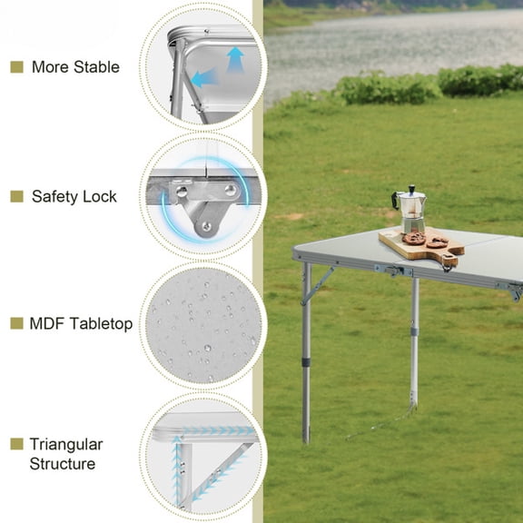 Portable Folding Table for Outdoor & Indoor Use