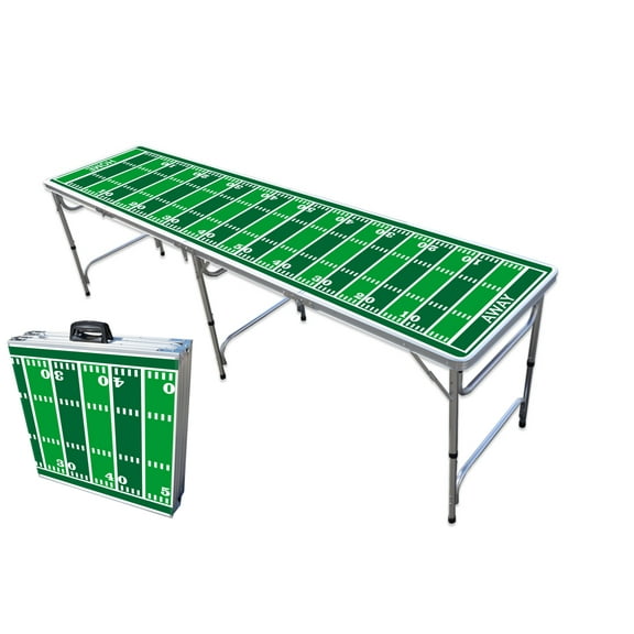 Portable Folding Table with FOOTBALL FIELD Graphic - Adjustable Length 8 ft or 4 ft Kids and Adult Party Table