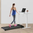 thumbnail image 1 of Portable Folding Treadmill, Home Office Gym Walking Desk Treadmill, Remote Control Electric Running Machine, Walking Jogging Running Pad Desk Treadmill for Cardio Training, Max 260LB, 1 of 9