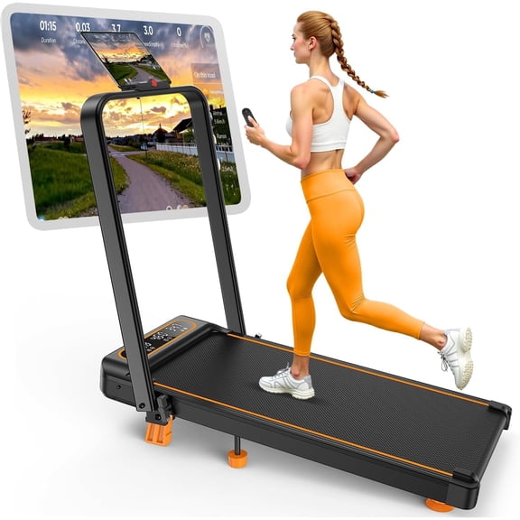 Portable Folding Treadmill for Home,Walking Pad Treadmill with 10% Incline, 4 in 1 Under Desk Walk Treadmill for Home Office, Space Saving Exercise Machine