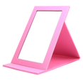 thumbnail image 1 of Portable Folding Vanity Mirror,Desktop Folding Mirror with Adjustable PU Leather Stand-Pink, 1 of 5