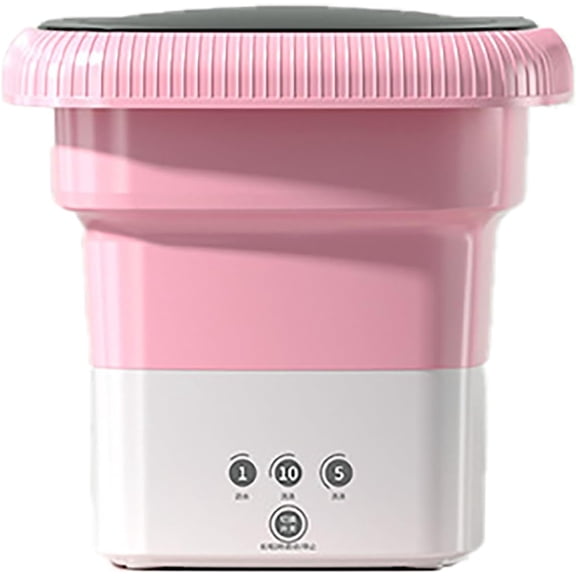 Portable Folding Washing Machine, Mini Portable Washer with Spin Dryer, Collapsible Laundry Machine for Travel & Apartments, Compact Washer for Baby Clothes & Delicates